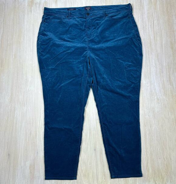 NYDJ Denim - NYDJ Blueberry Fields Ami Skinny Velvet Lift Tuck Casual Jeans Pants Plus 24W